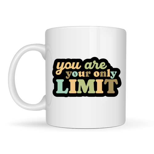 You Are Your Only Limit Yaz�l� Porselen Kupa MODEL 142 � �Tek S�n�r Sensin� Motivasyon Kupas� � �lham Veren Kahve & �ay Kupas�