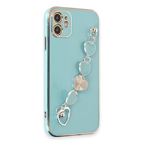 iPhone 12 K�l�f Esila Silikon - Su Ye�ili