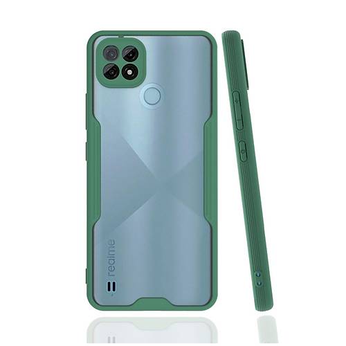Realme C21 K�l�f Platin Silikon - Ye�il
