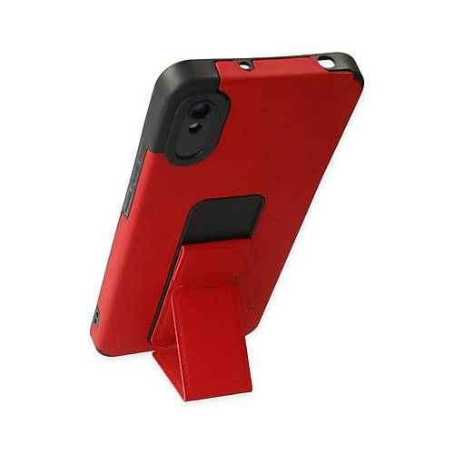 Redmi 9A K�l�f Mega Standl� Silikon - K�rm�z�
