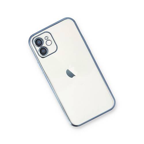 iPhone 12 K�l�f Razer Lensli Silikon - A��k Mavi