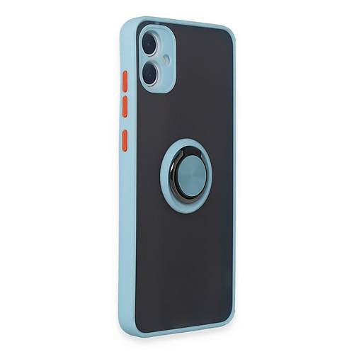 Galaxy A05 K�l�f Montreal Y�z�kl� Silikon Kapak - Buz Mavi