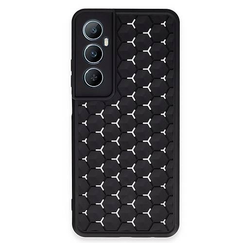 Realme C65 K�l�f Petek Silikon Kapak - Siyah