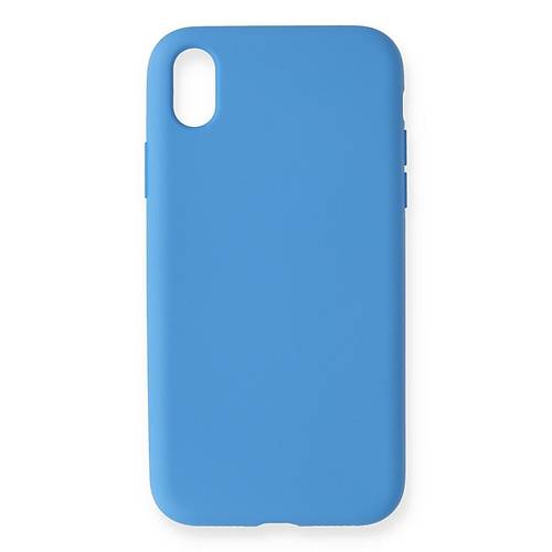iPhone XR K�l�f Nano i�i Kadife Silikon - Mavi