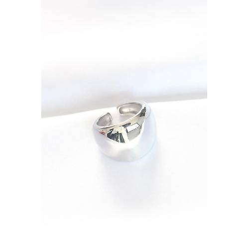 Silver Renk Ayarlanabilir Bombeli Ayna Y�z�k