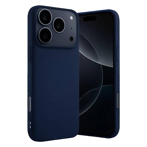 iPhone 17 Pro Max Nano i�i Kadife Silikon - Lacivert
