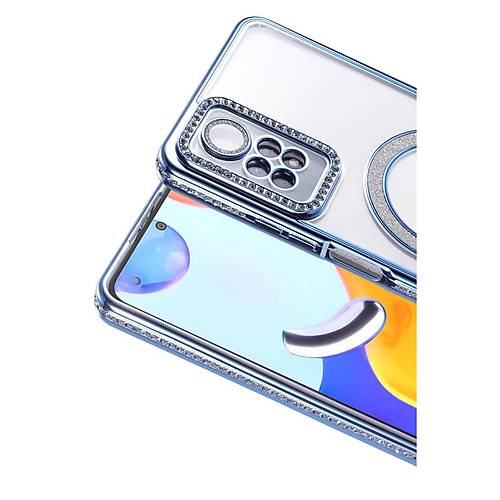 Redmi Note 12 Pro 4G Joke Simli Magneticsafe K�l�f - Mavi