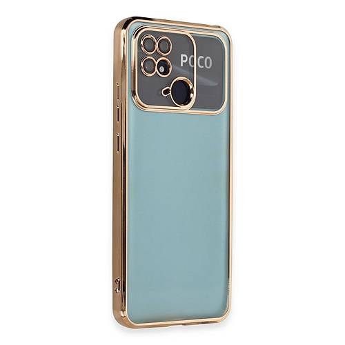 Redmi 10C K�l�f Razer Lensli Silikon - Gold
