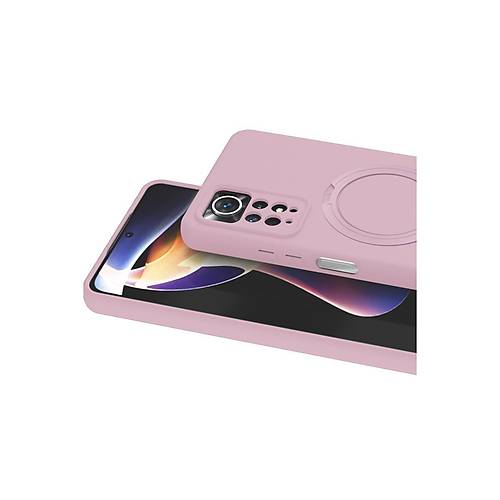 Redmi Note 12 Pro 4G Regal Magsafe Standl� Kapak - A��k Pembe
