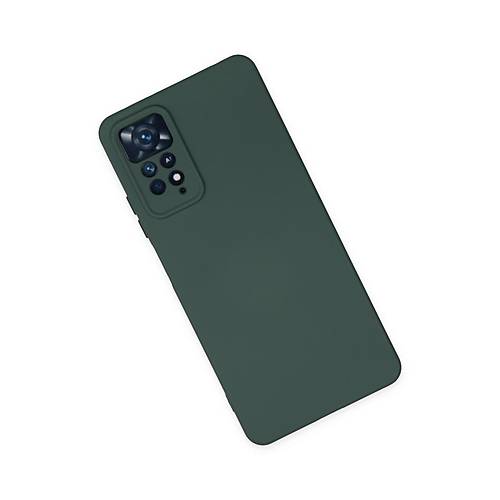 Redmi Note 11 Pro K�l�f Nano i�i Kadife Silikon - Koyu Ye�il