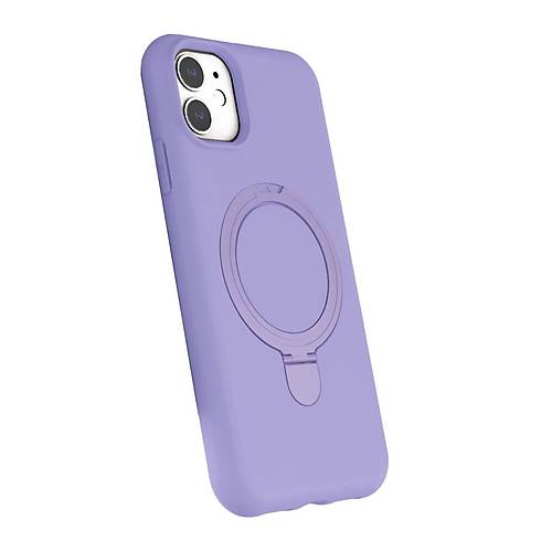 iPhone 11 Regal Magsafe Standl� Kapak - Lila