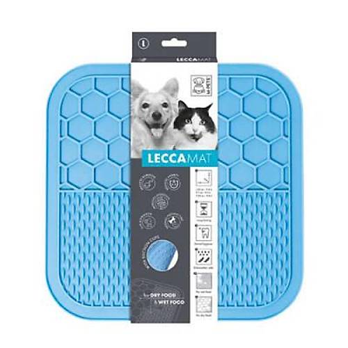 Lecca Kedi ve K�pekler ��in Yava� Beslenme �d�l Mat� Large Mavi 30x30 Cm