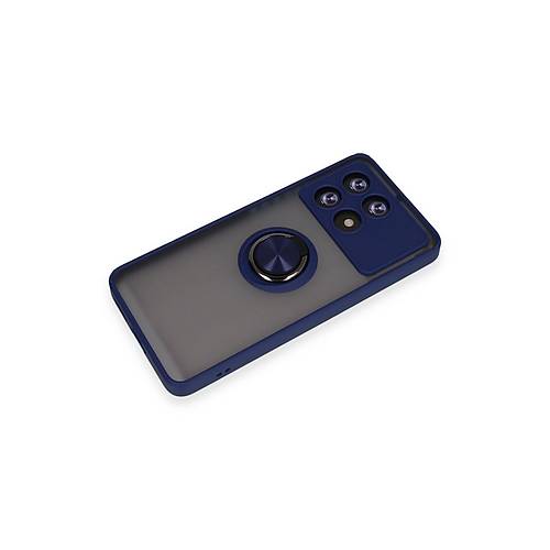 Poco X6 Pro K�l�f Montreal Y�z�kl� Silikon Kapak - Lacivert