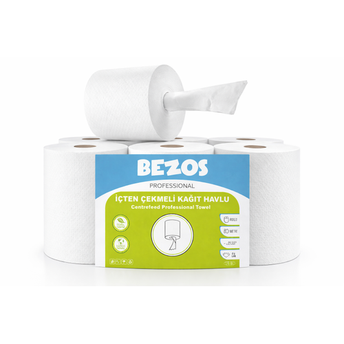Bezos Professional ��ten �ekmeli Ka��t Havlu 6�l� Koli | End�striyel & Yo�un Kullan�m