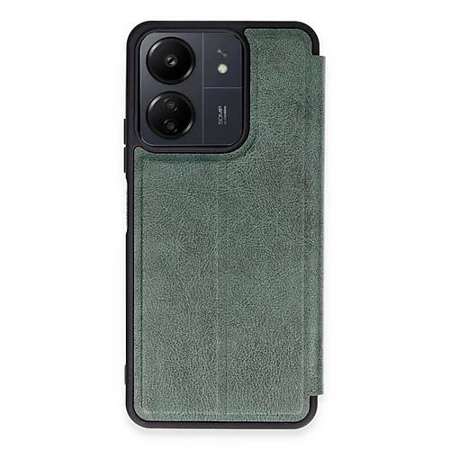 Redmi 13C K�l�f Flip Cover - Koyu Ye�il