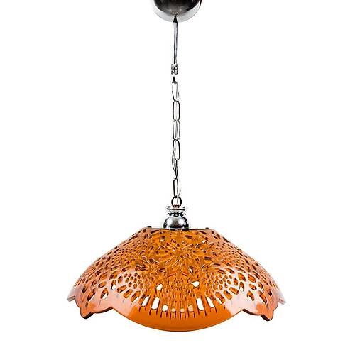 Bal Rengi Akrilik Avize Modern Dekoratif Ayd�nlatma 35x35x12 cm