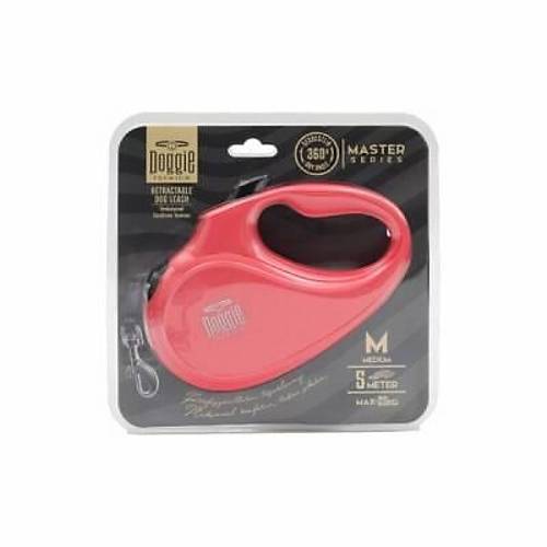 Otomatik K�pek Tasmas� Master Seri Medium Pembe