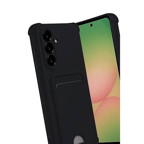 Galaxy A56 K�l�f Kelvin Kartvizitli Silikon - Siyah