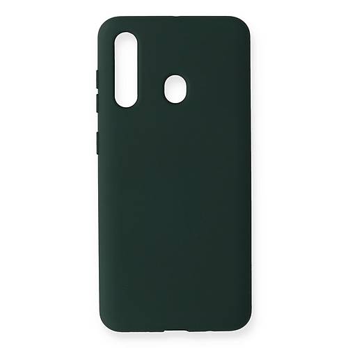 Galaxy M40 K�l�f Nano i�i Kadife Silikon - Koyu Ye�il