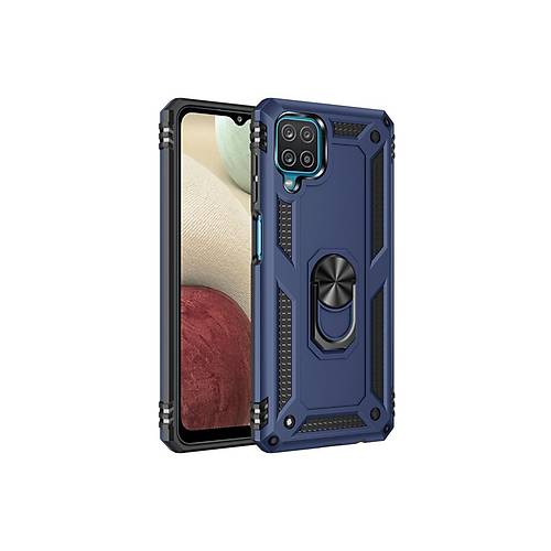 Galaxy A22 K�l�f Sofya Y�z�kl� Silikon Kapak - Lacivert