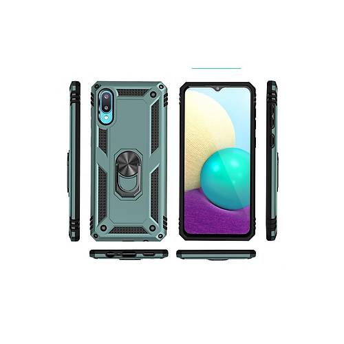 Galaxy A02 K�l�f Sofya Y�z�kl� Silikon Kapak - Ye�il
