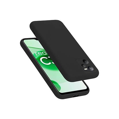 Realme C35 K�l�f First Silikon - Siyah