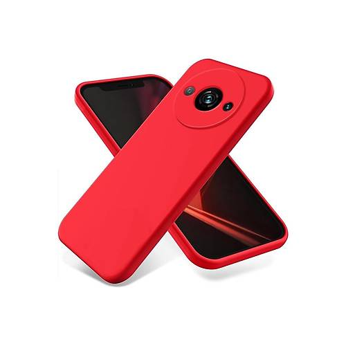 Redmi A3 4G K�l�f First Silikon - K�rm�z�