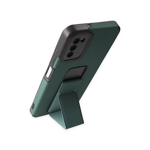 Galaxy A03S K�l�f Mega Standl� Silikon - Ye�il