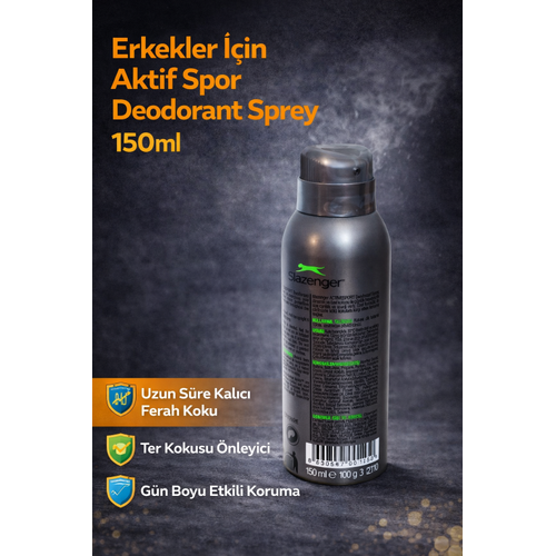 Erkekler ��in Aktif Spor Deodorant Sprey 150 ml Uzun S�re Kal�c� Ferah Koku