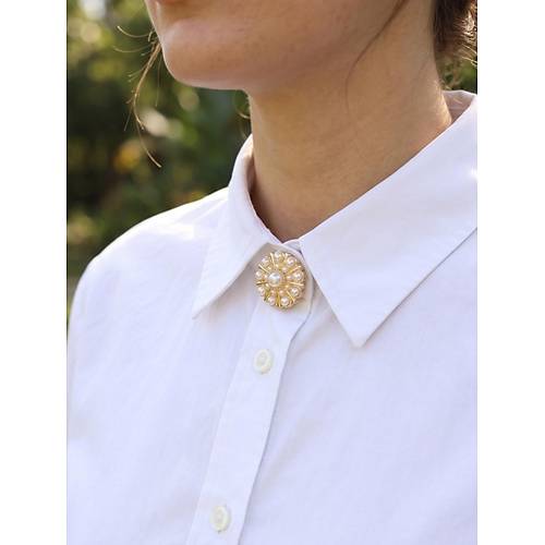 Vintage Model Gold Renk D��me veya Man�et Bro�u