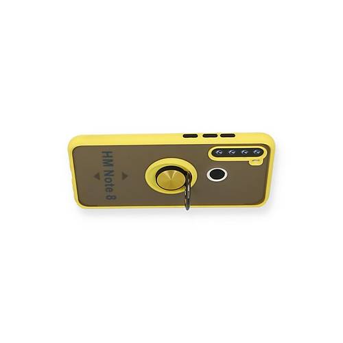 Redmi Note 8 K�l�f Montreal Y�z�kl� Silikon Kapak - Sar�