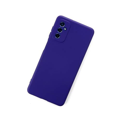 Galaxy M52 5G K�l�f Nano i�i Kadife Silikon - Mor