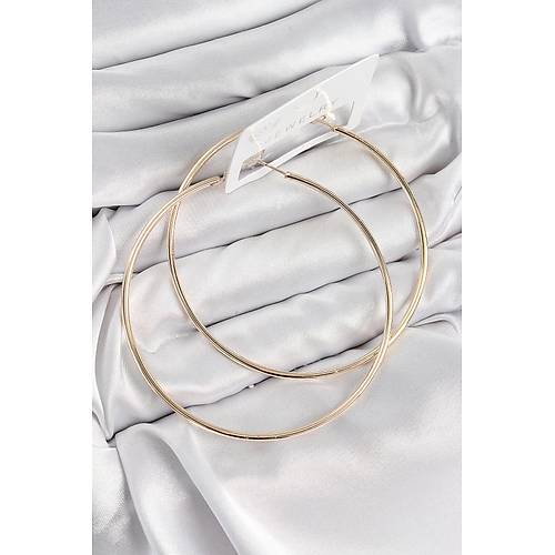 Pirin� Halka Model Gold Renk Kad�n K�pe