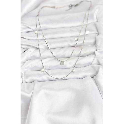 316L �elik Zincir G�m�� Renk Pullu Kad�n Kolye