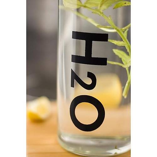 H2o Borosilikat Cam Matara Vakum Kapakl� Su �i�esi Suluk Siyah 1000 ML