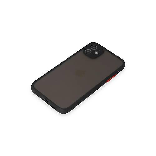 iPhone 11 K�l�f Montreal Silikon Kapak - Siyah