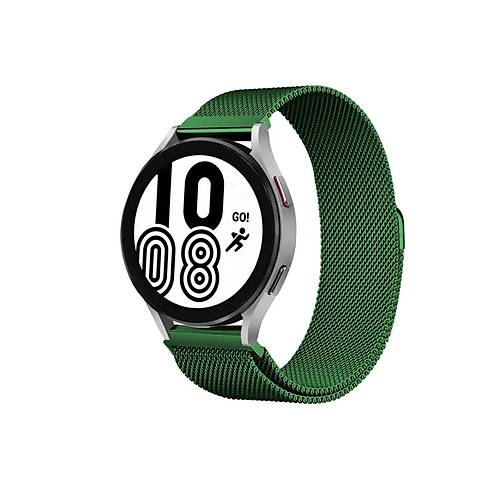 Galaxy Watch 4 Metal M�knat�sl� Kordon - Haki Ye�il