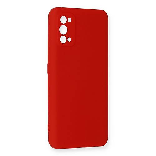 Realme 7 Pro K�l�f Nano i�i Kadife Silikon - K�rm�z�