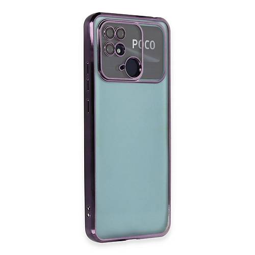 Redmi 10C K�l�f Razer Lensli Silikon - Mor
