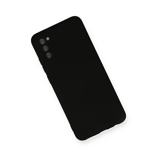 Galaxy A03S K�l�f Nano i�i Kadife Silikon - Siyah