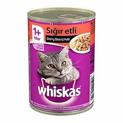 Gravy Soslu S���r Etli Yeti�kin Kedi Konservesi 6 Adet 400 Gr