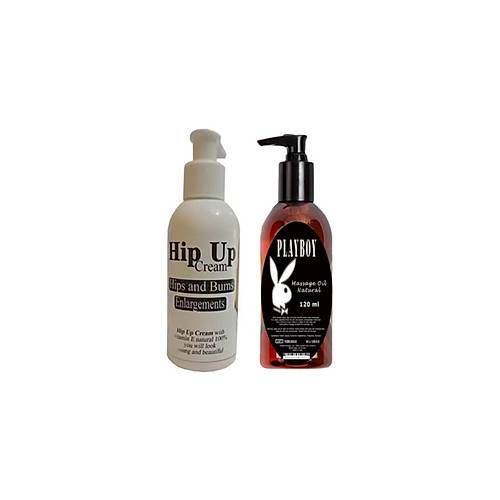 Hipup Hip Enlargement Cream Kal�a Kald�rma , V�cut Kremi 120 Ml+Playboy Masaj Ya�� 120 ml