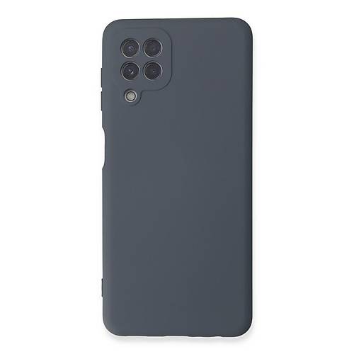 Galaxy A22 K�l�f Nano i�i Kadife Silikon - Gri