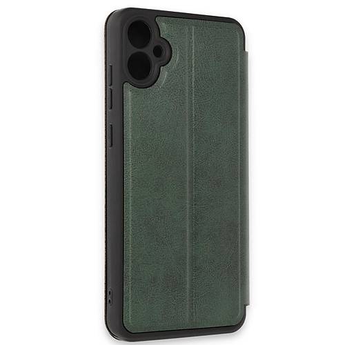 Galaxy A05 K�l�f Flip Cover - Koyu Ye�il