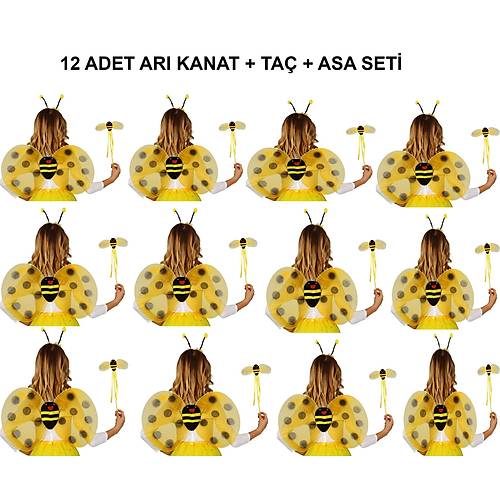 Okul G�sterileri i�in 12'li Ar� Kanad� Seti - Etkinlik Kanatlar�