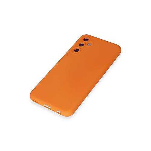 Galaxy M14 5G K�l�f Nano i�i Kadife Silikon - Turuncu