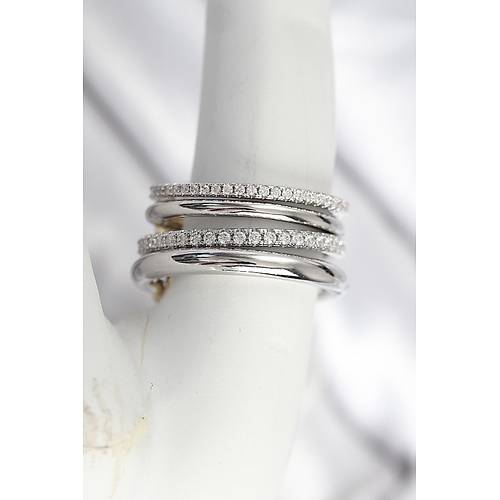 Pirin� G�m�� Renk Zirkon Ta�l� 4'L� Kad�n Y�z�k