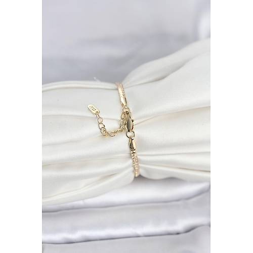 CM 14K Gold Renk Yass� Zincir Model Kad�n Bileklik