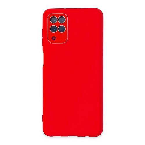 Galaxy A22 K�l�f Lansman Glass Kapak - K�rm�z�