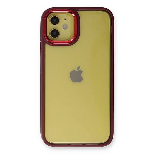 iPhone 12 K�l�f Dora Kapak - K�rm�z�